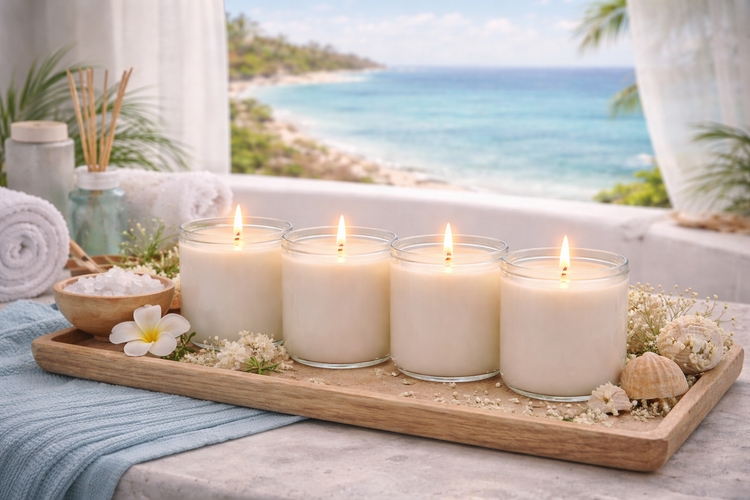 Ocean Therapy Candle Collection | Relaxing Coastal Candles for Stress Relief & Calm