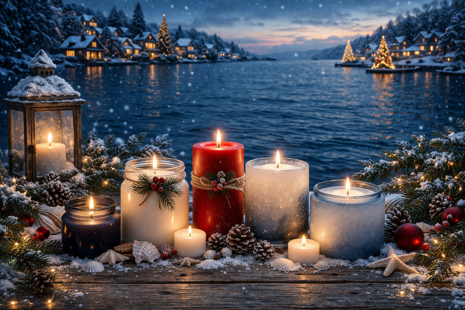 🎄 Winter Harbor Candle Collection | Coastal Winter & Holiday Candles