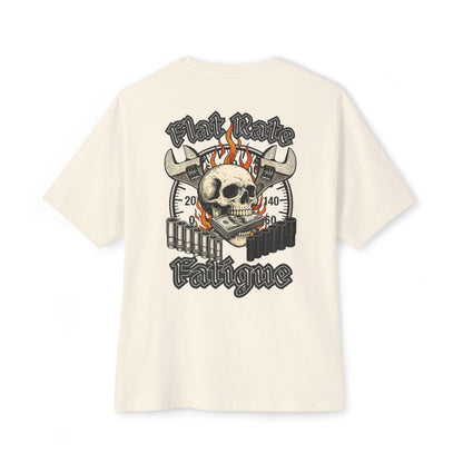 Flat Rate Fatigue Mechanic T-Shirt | Skull Speedometer Graphic | Shop Life Tee