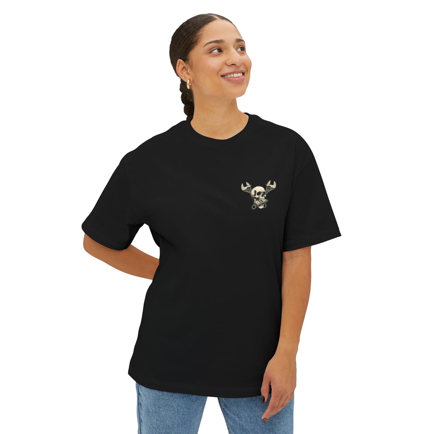 Flat Rate Fatigue Mechanic T-Shirt | Skull Speedometer Graphic | Shop Life Tee
