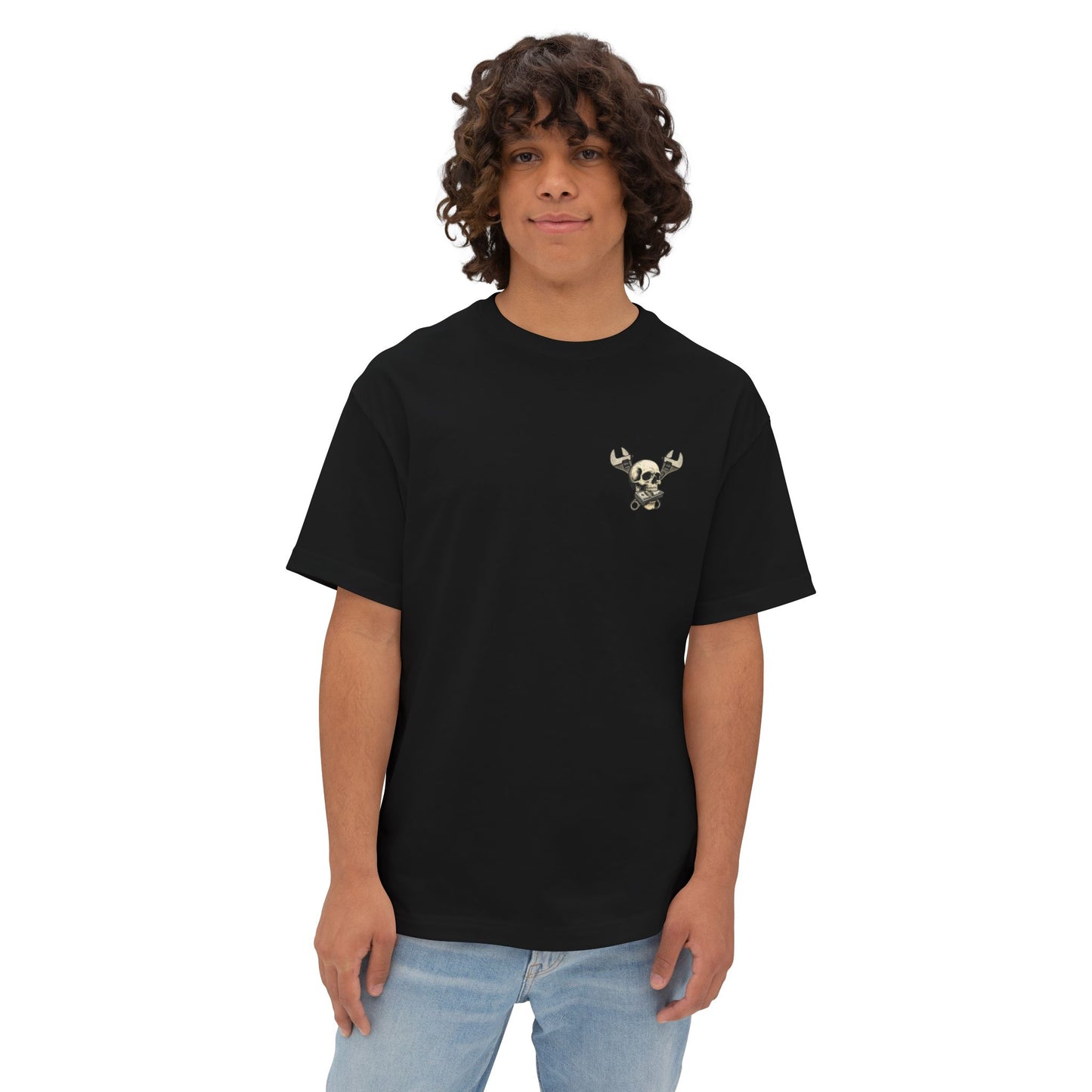 Flat Rate Fatigue Mechanic T-Shirt | Skull Speedometer Graphic | Shop Life Tee