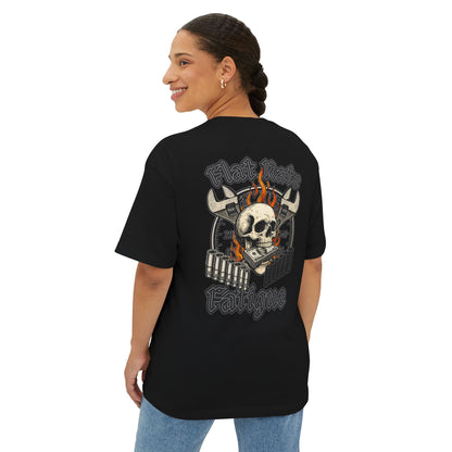 Flat Rate Fatigue Mechanic T-Shirt | Skull Speedometer Graphic | Shop Life Tee