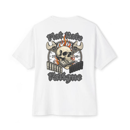 Flat Rate Fatigue Mechanic T-Shirt | Skull Speedometer Graphic | Shop Life Tee