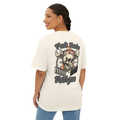 Flat Rate Fatigue Mechanic T-Shirt | Skull Speedometer Graphic | Shop Life Tee